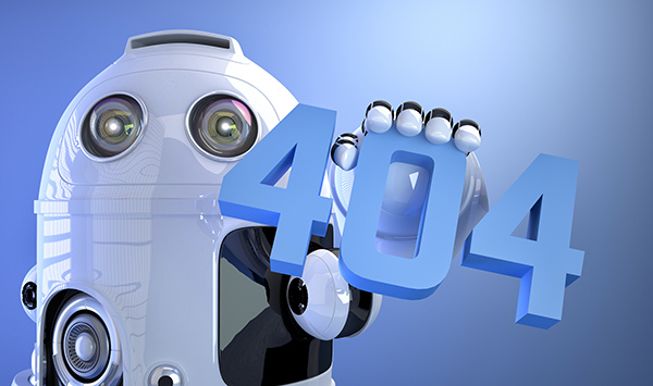 blue 404 error robot