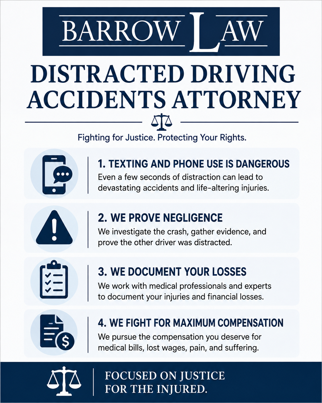 Distracted Driving Accidents Attorney Infographic