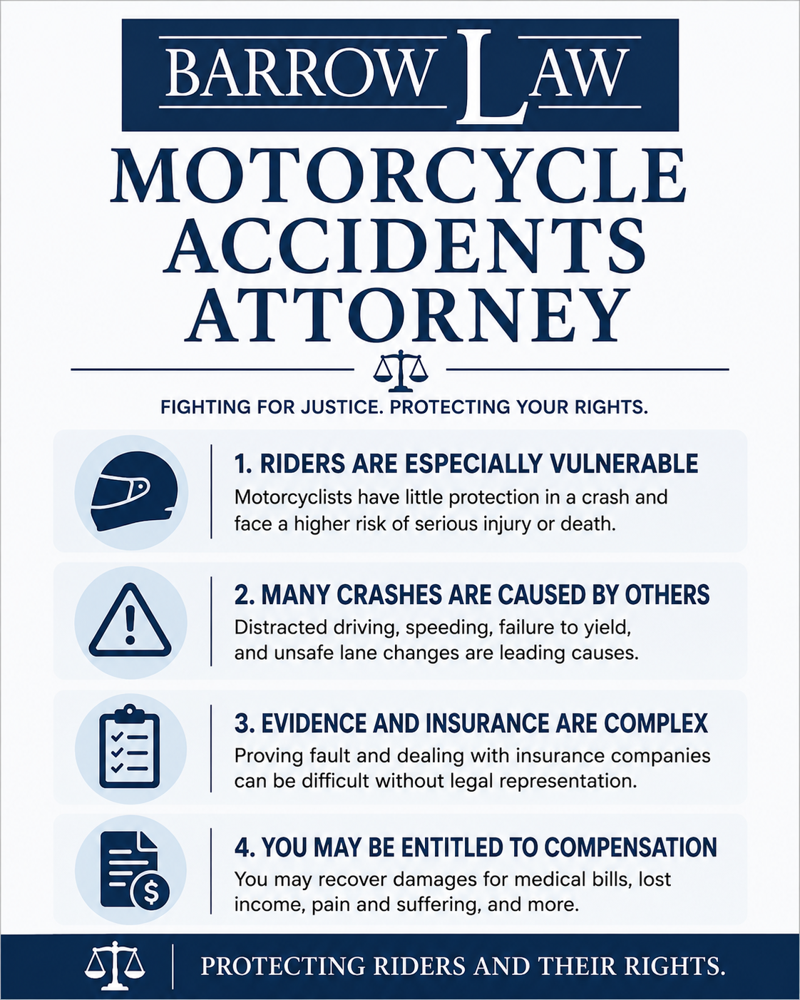 Motorcycle Accidents Attorney Infographic